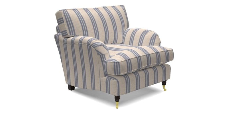 Alwinton Chair in Linwood Tango Velvet Sapphire