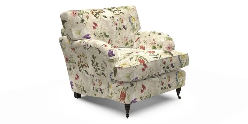 Alwinton Chair in Linwood Tango Velvet Sapphire