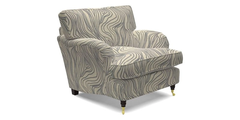 Alwinton chair in Linwood Tango Velvet Sapphire