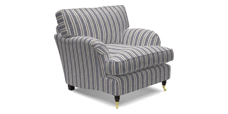 Alwinton Chair in Linwood Tango Velvet Sapphire