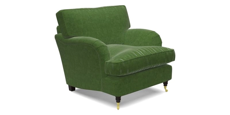 Alwinton Chair in Linwood Tango Velvet Sapphire
