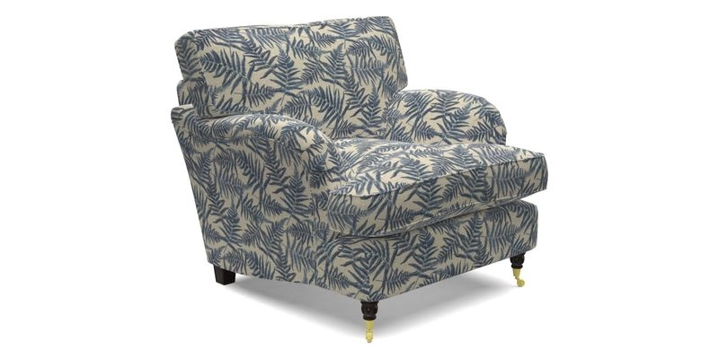 Alwinton chair in Linwood Tango Velvet Sapphire