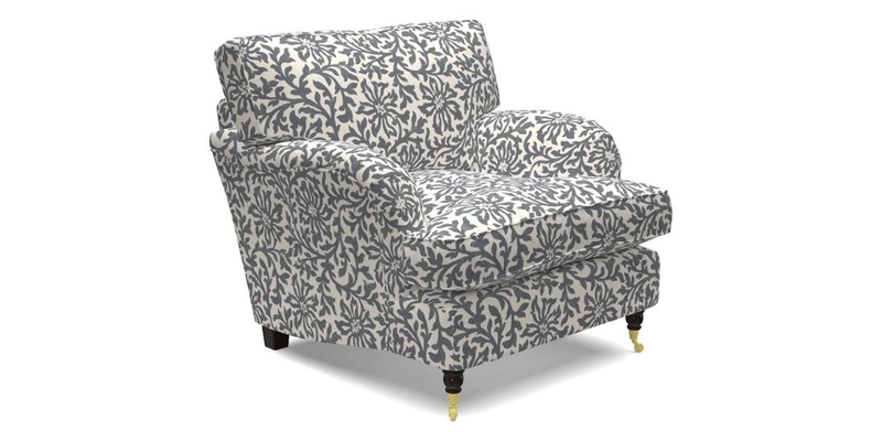 Alwinton Chair in Linwood Tango Velvet Sapphire