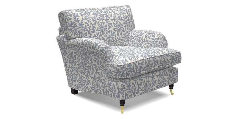 Alwinton Chair in Linwood Tango Velvet Sapphire