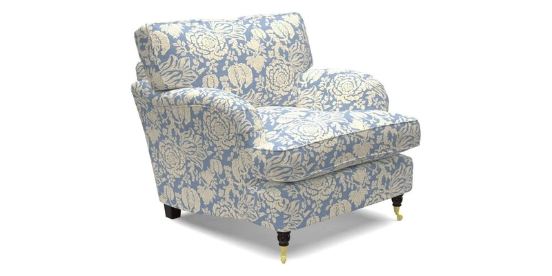 Alwinton Chair in Linwood Tango Velvet Sapphire