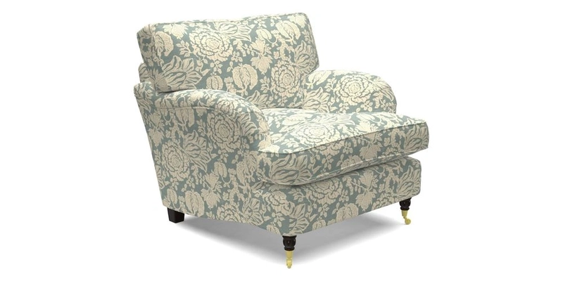 Alwinton Chair in Linwood Tango Velvet Sapphire