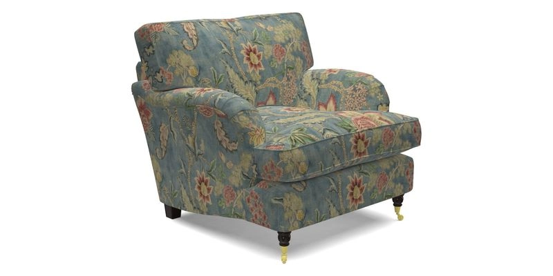Alwinton Chair in Linwood Tango Velvet Sapphire