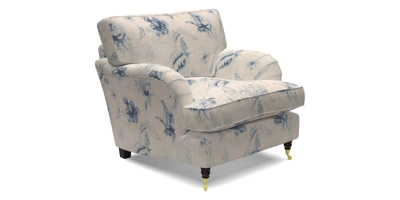 Alwinton Chair in Linwood Tango Velvet Sapphire