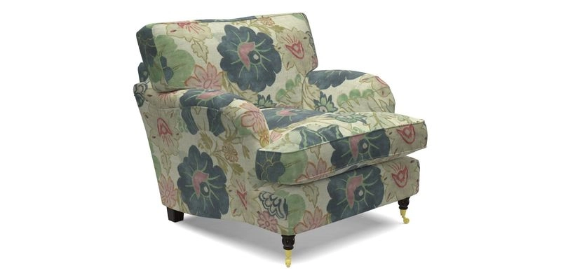 Alwinton Chair in Linwood Tango Velvet Sapphire