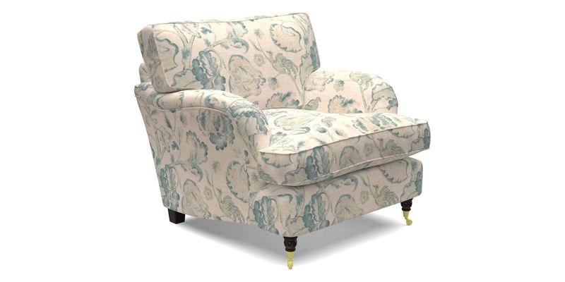 Alwinton Chair in Linwood Tango Velvet Sapphire