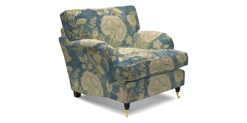 Alwinton Chair in Linwood Tango Velvet Sapphire
