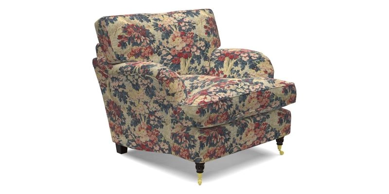 Alwinton Chair in Linwood Tango Velvet Sapphire