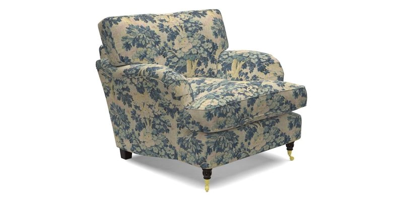 Alwinton Chair in Linwood Tango Velvet Sapphire