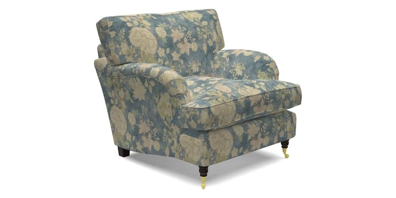 Alwinton Chair in Linwood Tango Velvet Sapphire