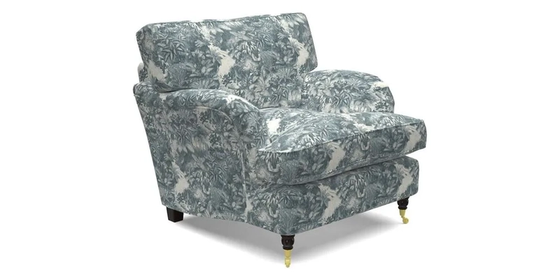 Alwinton Chair in Linwood Tango Velvet Sapphire