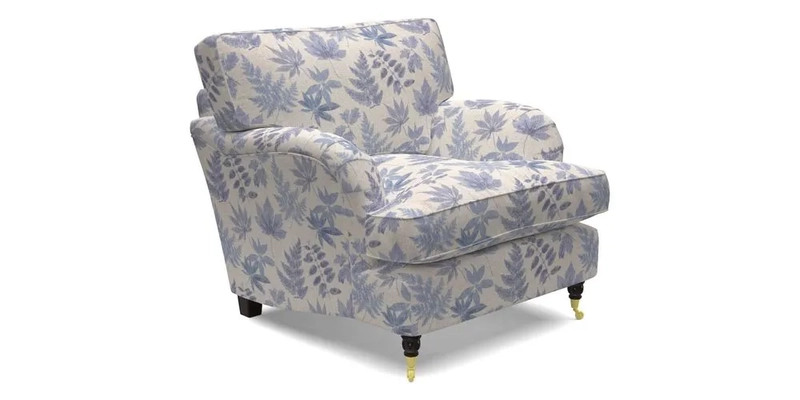 Alwinton Chair in Linwood Tango Velvet Sapphire