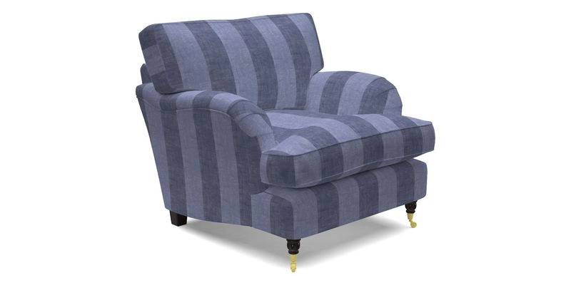 Alwinton Chair in Linwood Tango Velvet Sapphire