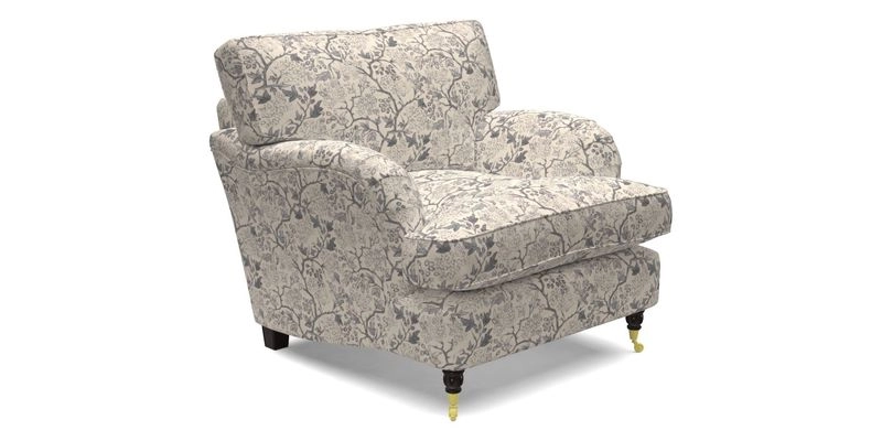 Alwinton Chair in Linwood Tango Velvet Sapphire