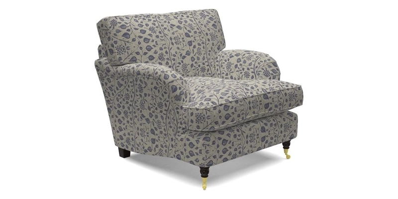 Alwinton Chair in Linwood Tango Velvet Sapphire