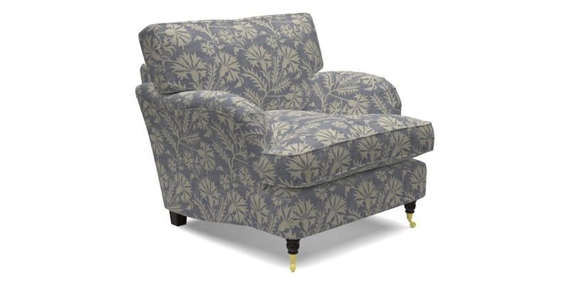 Alwinton Chair in Linwood Tango Velvet Sapphire