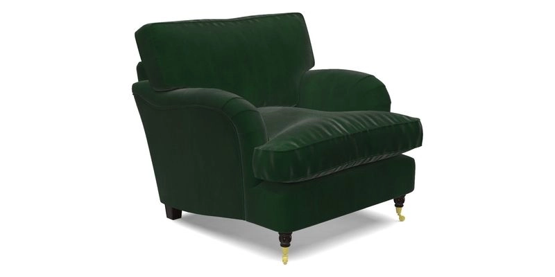 Alwinton Chair in Linwood Tango Velvet Sapphire