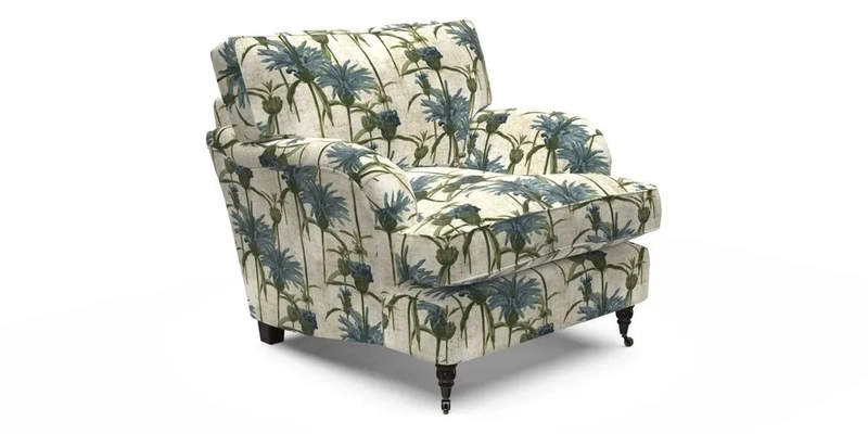 Alwinton Chair in Linwood Tango Velvet Sapphire