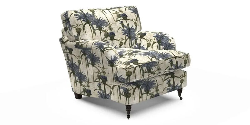 Alwinton Chair in Linwood Tango Velvet Sapphire