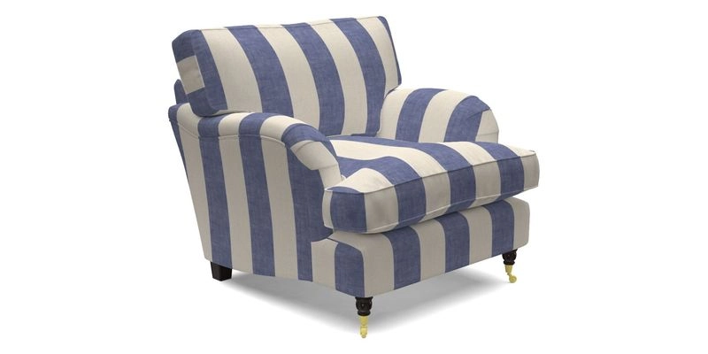 Alwinton Chair in Linwood Tango Velvet Sapphire