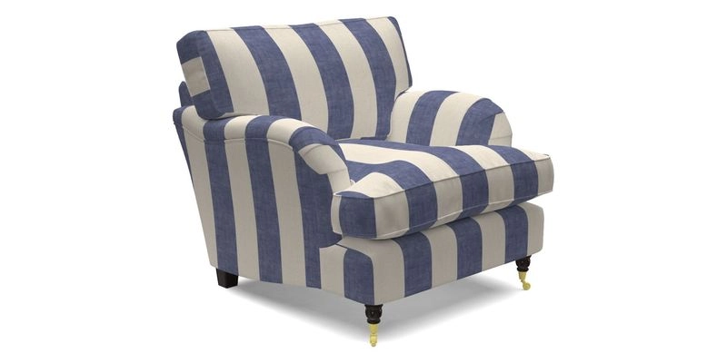 Alwinton Chair in Linwood Tango Velvet Sapphire