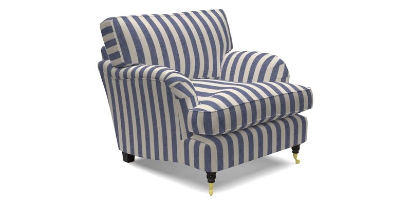 Alwinton Chair in Linwood Tango Velvet Sapphire