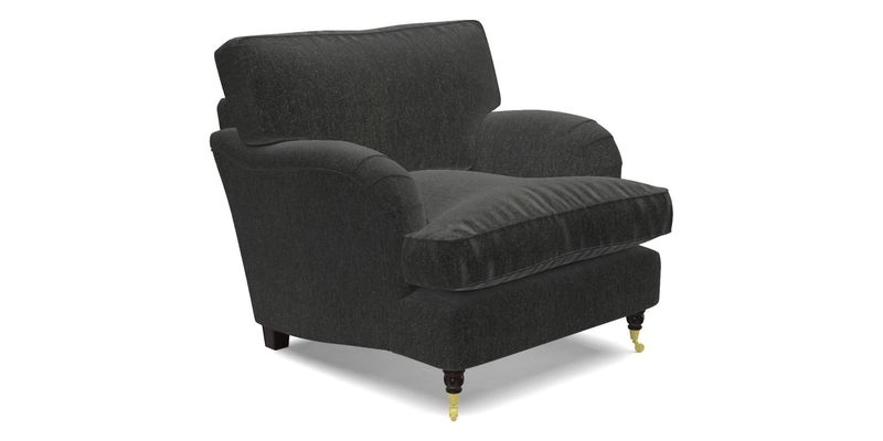 Alwinton Chair in Linwood Tango Velvet Sapphire