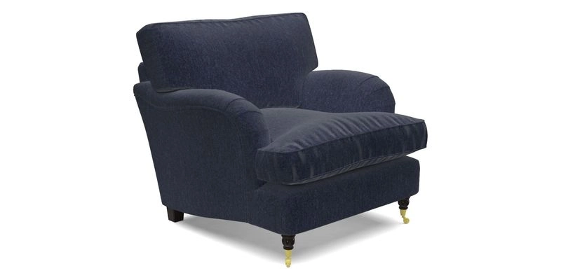 Alwinton Chair in Linwood Tango Velvet Sapphire