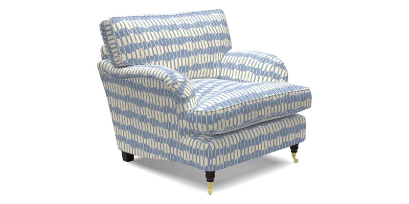 Alwinton Chair in Linwood Tango Velvet Sapphire