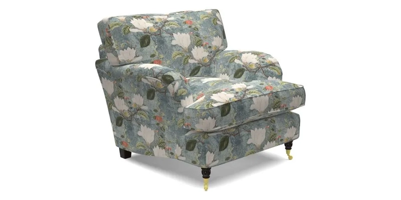 Alwinton Chair in Linwood Tango Velvet Sapphire