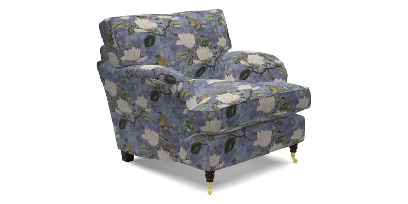 Alwinton Chair in Linwood Tango Velvet Sapphire