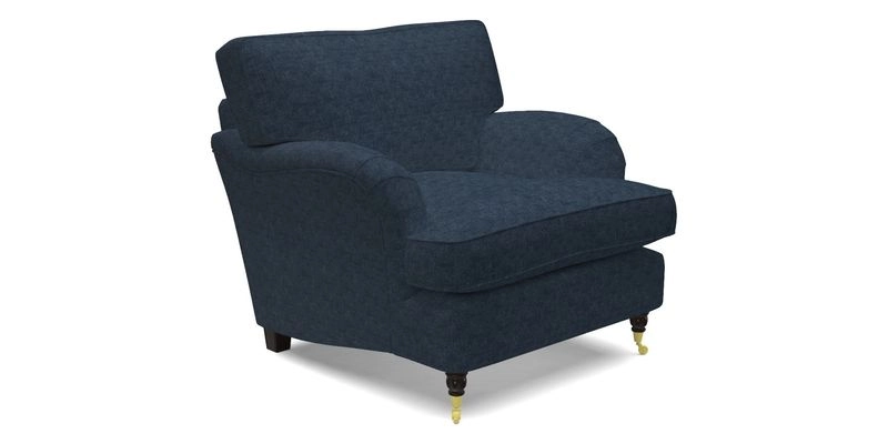 Alwinton Chair in Linwood Tango Velvet Sapphire