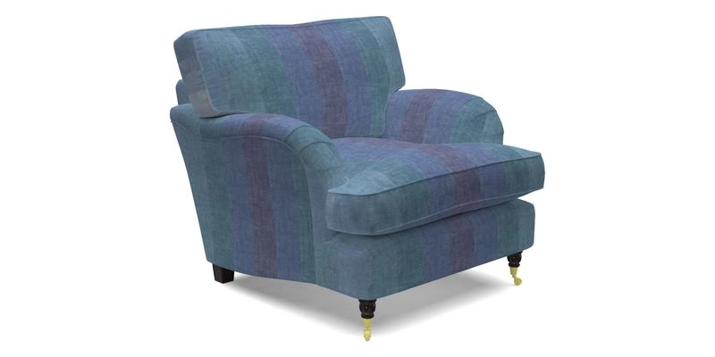 Alwinton Chair in Linwood Tango Velvet Sapphire