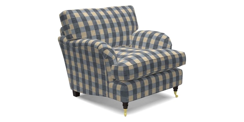 Alwinton Chair in Linwood Tango Velvet Sapphire