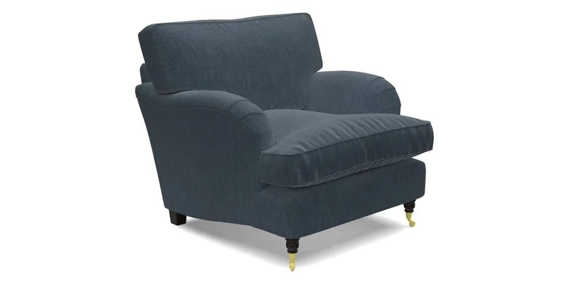 Alwinton Chair in Linwood Tango Velvet Sapphire