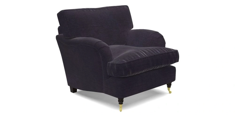 Alwinton Chair in Linwood Tango Velvet Sapphire