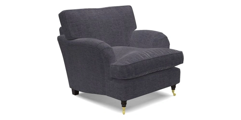Alwinton Chair in Linwood Tango Velvet Sapphire