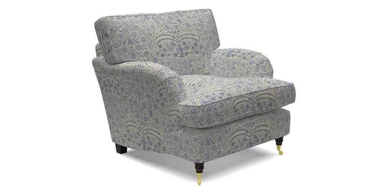 Alwinton Chair in Linwood Tango Velvet Sapphire