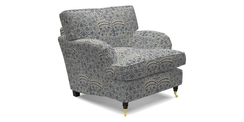 Alwinton Chair in Linwood Tango Velvet Sapphire