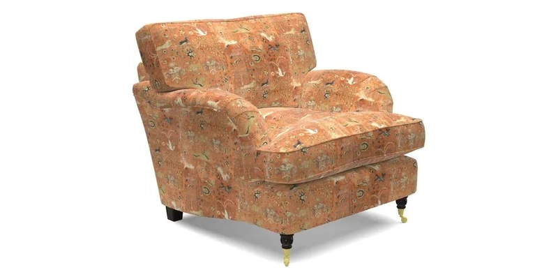 Alwinton Chair in Linwood Tango Velvet Sapphire