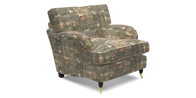 Alwinton Chair in Linwood Tango Velvet Sapphire