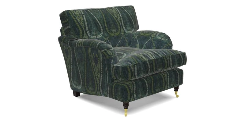 Alwinton Chair in Linwood Tango Velvet Sapphire