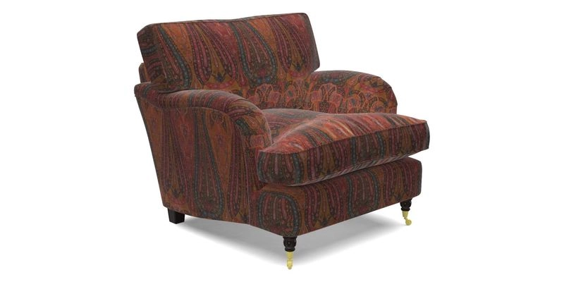 Alwinton Chair in Linwood Tango Velvet Sapphire