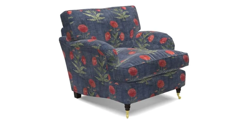 Alwinton Chair in Linwood Tango Velvet Sapphire