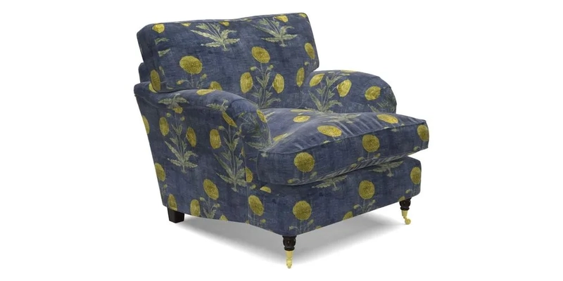 Alwinton Chair in Linwood Tango Velvet Sapphire