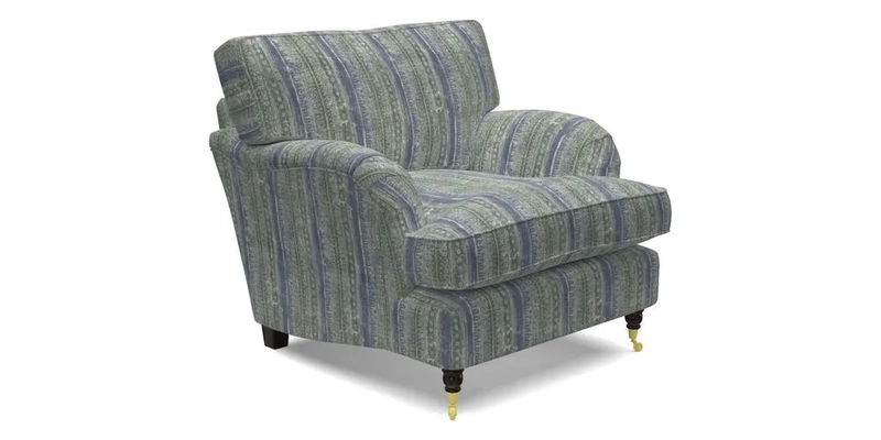 Alwinton Chair in Linwood Tango Velvet Sapphire
